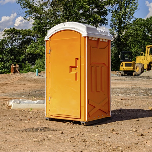 how often are the porta potties cleaned and serviced during a rental period in Brookville